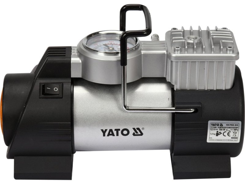 Компрессор автомобильный 12 В 180 Вт YATO YT-73460, 40 л/мин, 10 бар
