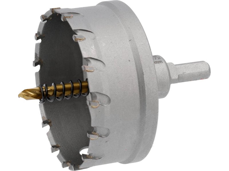 Коронка по металлу TCT 80 мм YATO YT-44072, хвостовик 3/8", глубина 25 мм