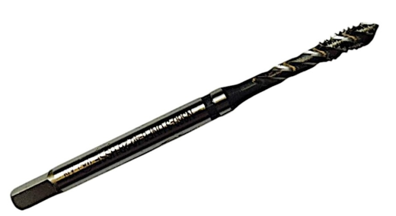 Метчик дюймовый UNF №6 40 нитей Р6М5К5 (HSS-E) с винтовой канавкой для 
глухих отверстий N360-3 101686 DC Swiss