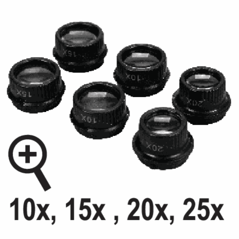 Лупа налобная с подсветкой YATO YT-73840, от 10x до 25x, 2 LED