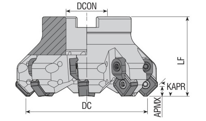 Фреза торцевая насадная AFM45CL-SN12..-D125-B40-Z11 под пластину SN.. 12.. AKKO