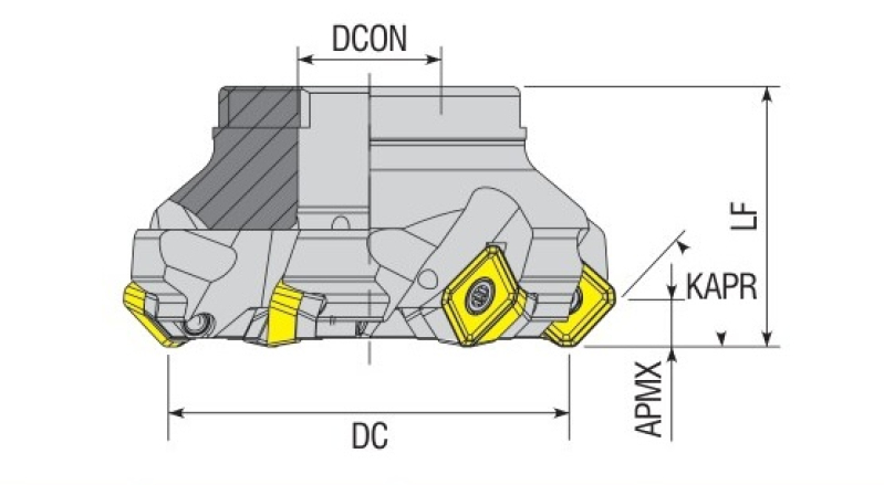 Фреза торцевая насадная AFM45S-SE13M-D080-A27-Z06 под пластину SEMT 13T3.. (MITSUBISHI) AKKO