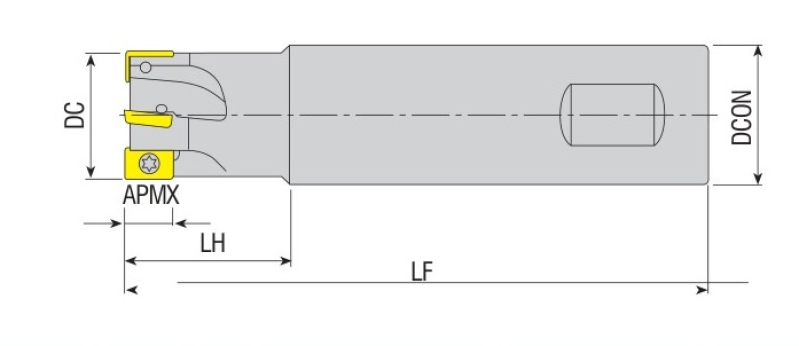 Фреза кінцева AEM90-XO12-D25-W25-L150-Z03 AKKO