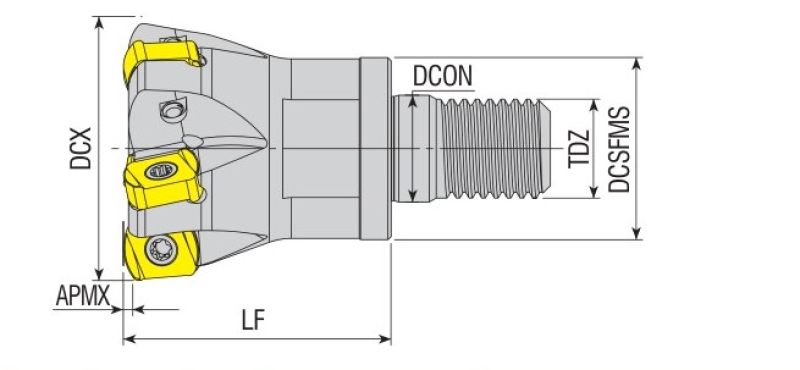 Фреза торцева насадна з ЗОР AHFM-BL0904-D050-A22-Z06-H AKKO