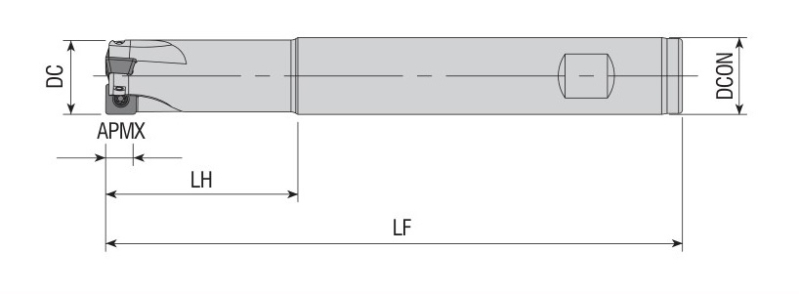 Фреза Т-образная ATSM90-SPGT0502-D63x6-W32-L125-Z10 под пластину SPGT 050204 AKKO