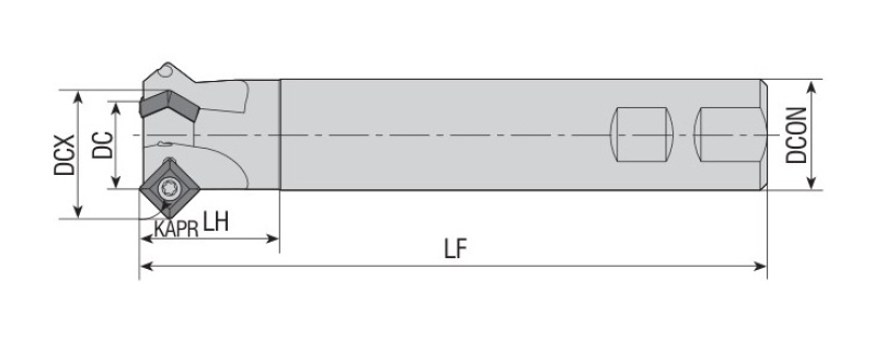 Фреза фасочная (зенковка) ACM45-SP1104-D12X26-W20-L150-Z01 под пластину SPGT 1104.. AKKO