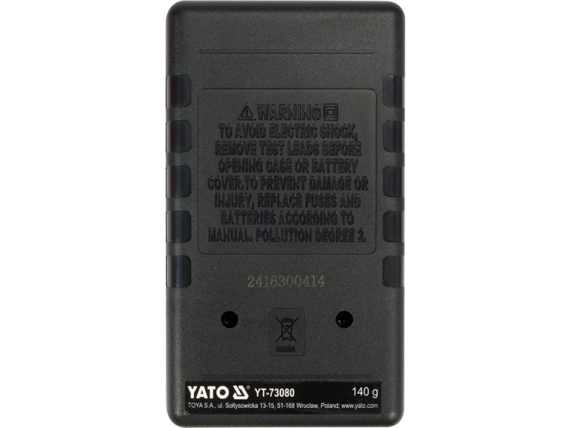Мультиметр цифровой YATO YT-73080, 500 В, 5 А, проверка транзисторов