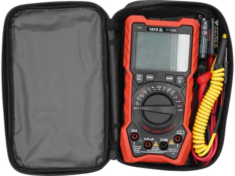 Мультиметр цифровий True RMS YATO YT-730895, 1000 В, 25000 відліків