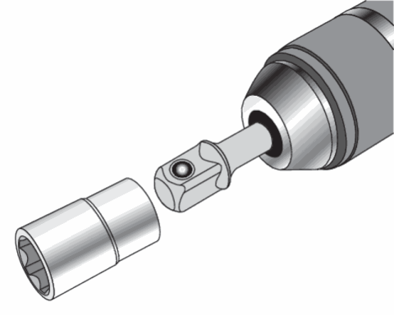 Набор адаптеров HEX для головок YATO YT-04685, 3 шт, 1/4", 3/8", 1/2"