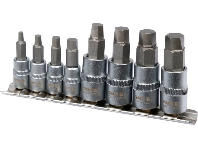 Набор бит-экстракторов HEX 1/4" и 3/8" 8 предметов YATO YT-04580