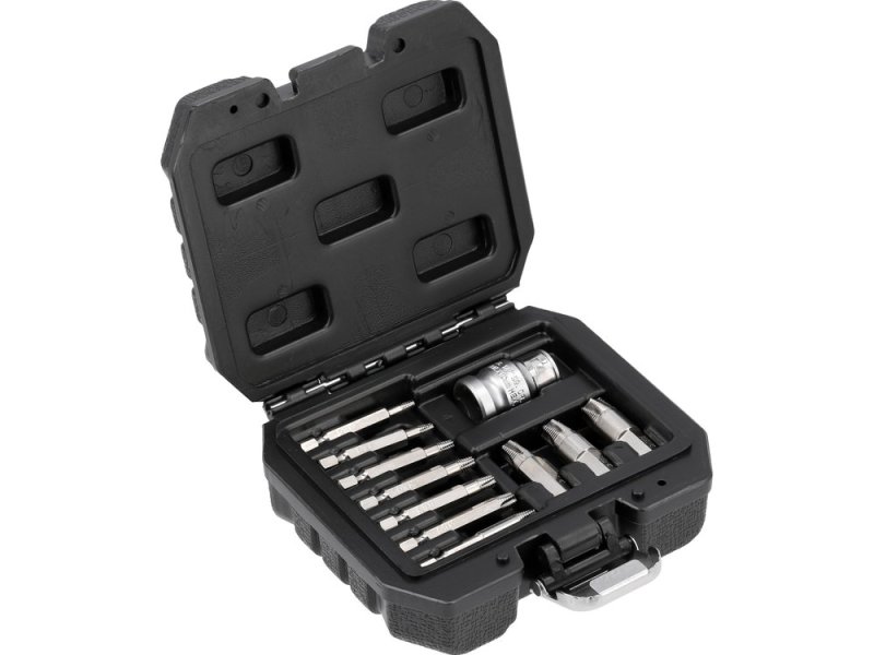 Набор бит-экстракторов Torx TR 1/4" и 3/8" 11 предметов YATO YT-04582