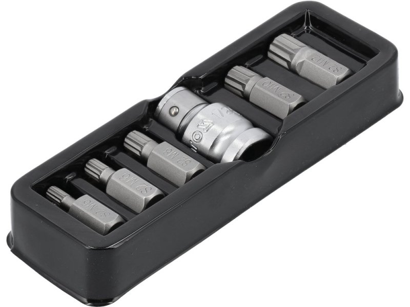 Набор бит Spline YATO YT-0414, 6 шт, приводы 3/8" и 1/2"