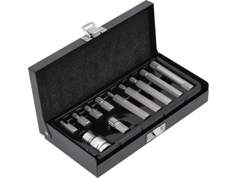 Набор бит Spline YATO YT-0415, 11 шт, приводы 3/8" и 1/2"