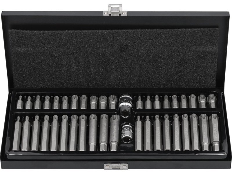 Набор бит Torx Security и Ribe YATO YT-0420, адаптеры 3/8" и 1/2", 42 шт