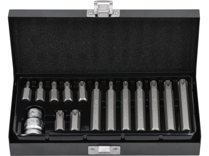 Набор бит Torx YATO YT-0411, 15 шт, приводы 3/8" и 1/2"