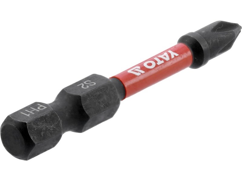 Набор бит ударных Phillips PH1 1/4" 50 мм YATO YT-78040, S2, 2 шт