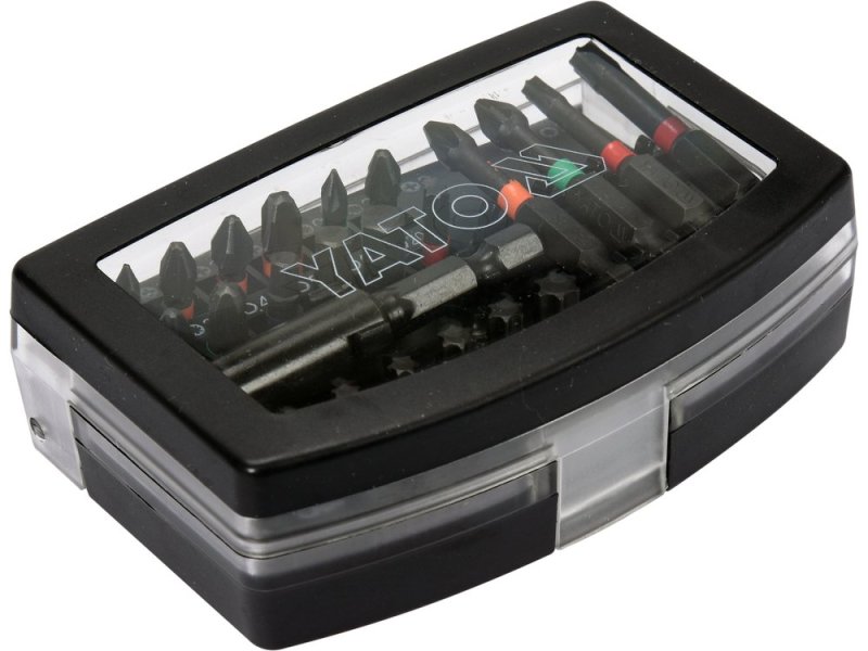 Набор бит ударных YATO YT-04621, PH/PZ/Torx/HEX, 1/4" HEX, 23 шт