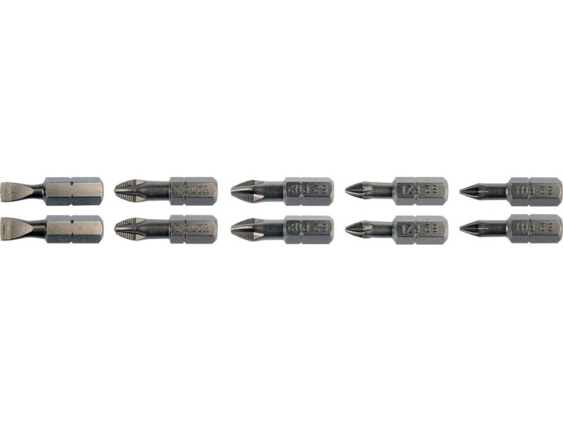 Набор бит YATO YT-04822, SL/PH/PZ, 25 мм, S2, 10 шт