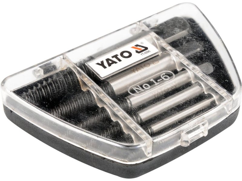 Набор экстракторов винтовых 3-25 мм YATO YT-0590, 6 предметов