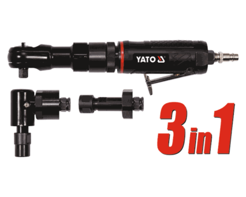 Набор пневматический 3 в 1 YATO YT-09860, трещотка и 2 шлифмашины