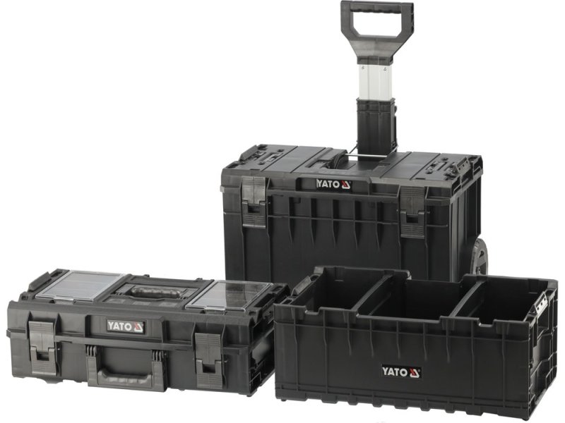 Набор ящиков системных S1 на колесах, 3 шт YATO YT-09161, 585х425х810 мм