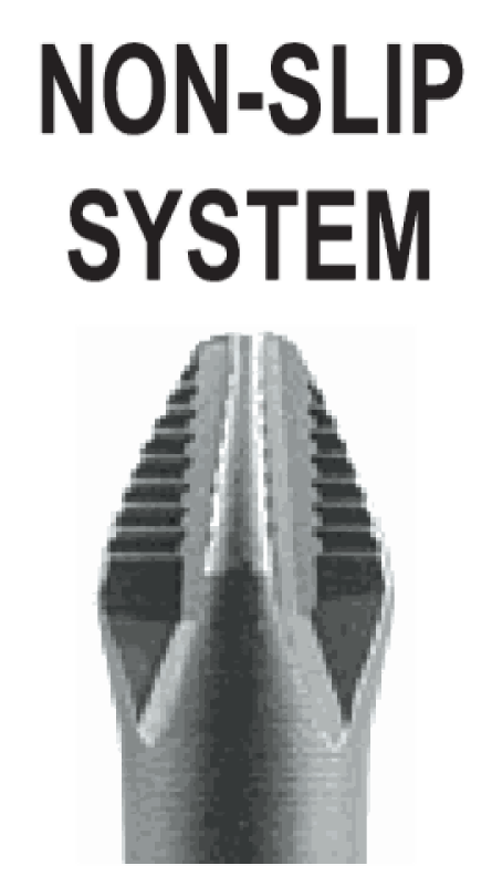 Насадка отверточная с NON SLIP SYSTEM крестообразным шлицем YATO: PН3 x 50 мм. шпиндель HEX 1/4". 10 шт (YT-04792)