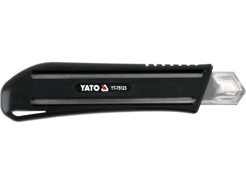 Нож с отламывающимся лезвием 18 мм YATO YT-75123, SK2H, автосмена, металл