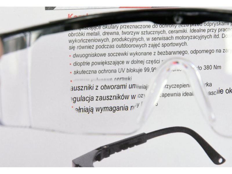 Очки защитные корригирующие +1,0 D YATO YT-73611, EN 166, класс 1