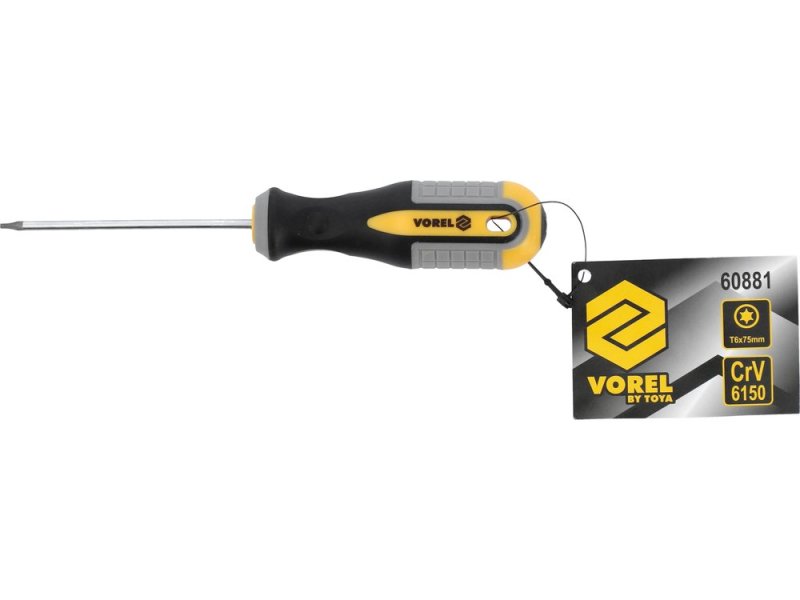 Отвертка TORX T6x75 VOREL 60881