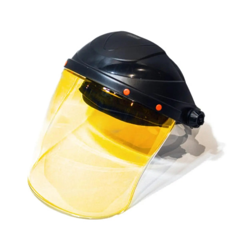 Щиток захисний з полікарбонату VIROK для обличчя , жовтий з захистом від ультрафіолету UV 400