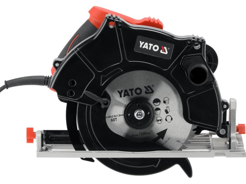 Пила дисковая 2000 Вт YATO YT-82155, диск 210 мм на 60 зубьев, рез 67 мм