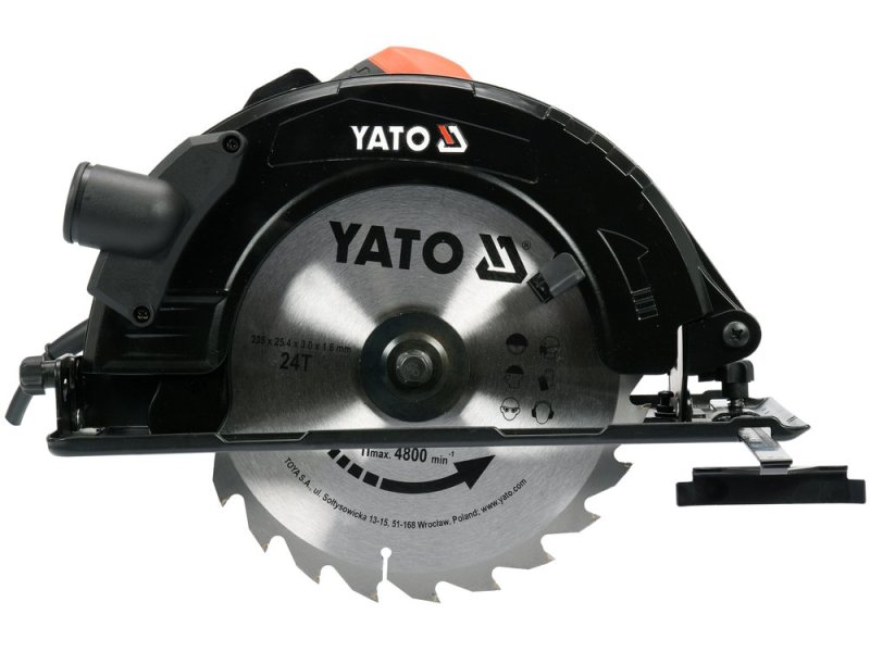 Пила дискова 2800 Вт YATO YT-82154, диск 235 мм, різ 85 мм