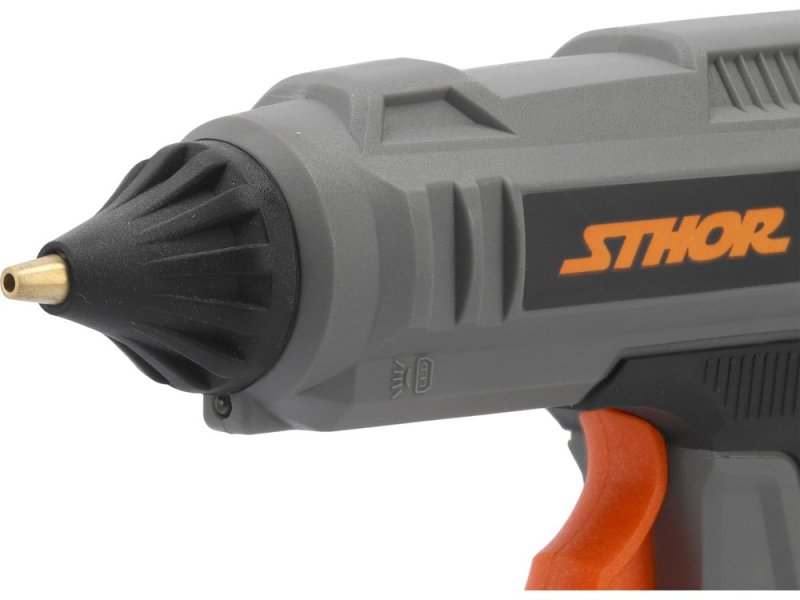 Пистолет клеевой аккумуляторный STHOR: 20V Li-Ion. 25Вт, для стержней Ø= 11 мм(БЕЗ АККУМУЛЯТОРА) (78155)