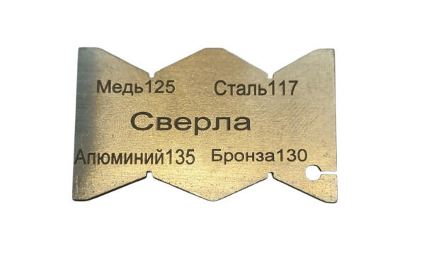 Шаблон для заточки сверл