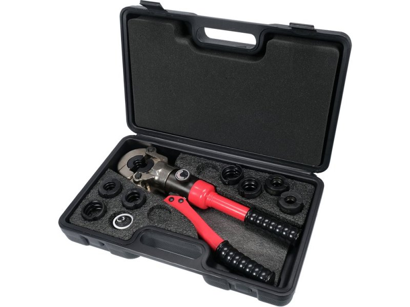 Пресс гидравлический для PEX-AL-PEX YATO YT-21758, 10 т, набор 9 шт