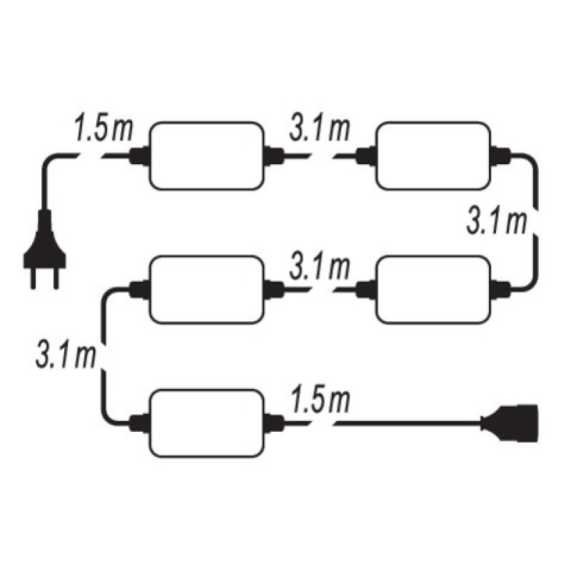 Прожекторы SMD-диодные 5 шт.с крючками STHOR 230V по 6Вт 600Lm 105х65 мм сообщ. (82861)