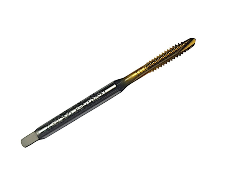 Метчик дюймовый UNC №6 32 нитей Р6М5К5 (HSS-E) для сквозных отверстий 
N320TN-4 с покрытием TiN 196003 DC Swiss