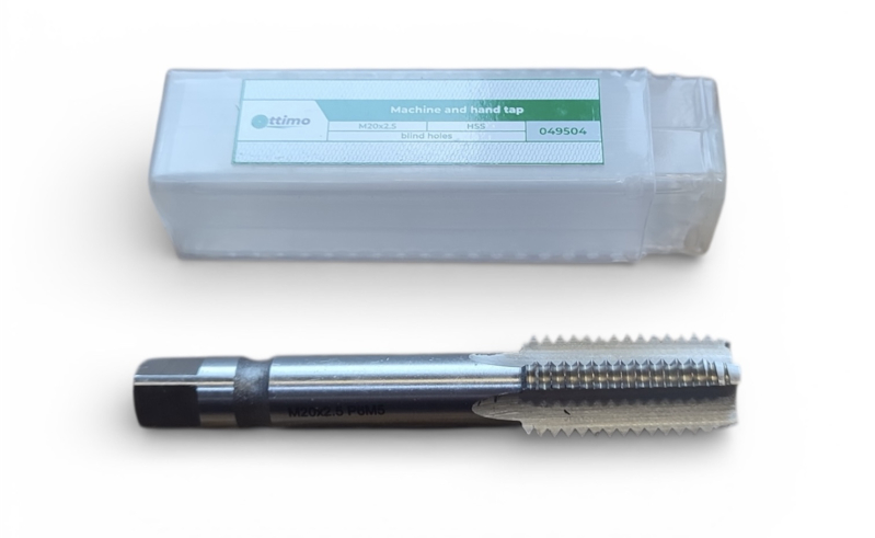 Метчик машинно-ручной М20х2.5 Р6М5 шлифованный для глухих отверстий 
OTTIMO