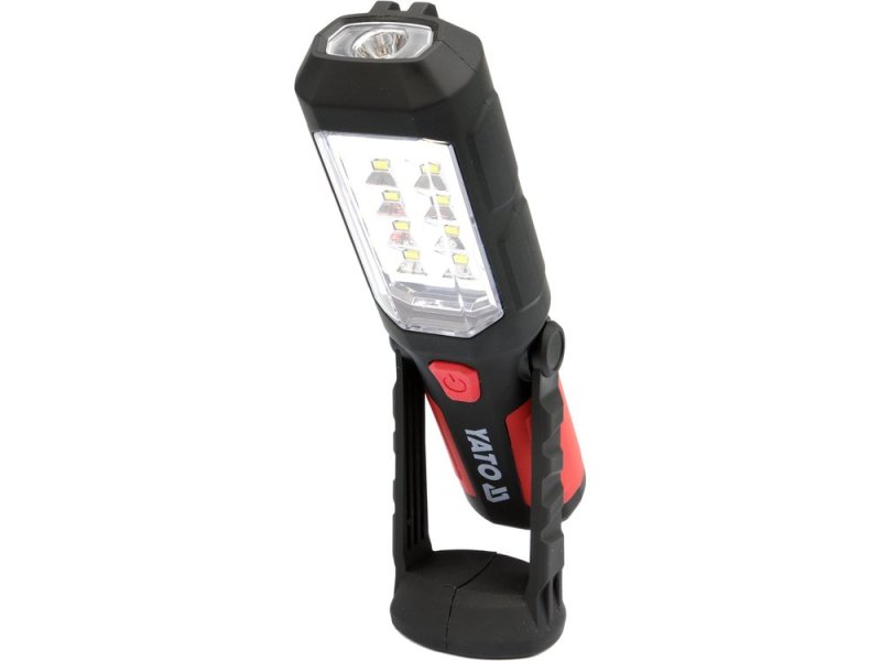 Светильник для мастерской 2-в-1 YATO YT-08513, 280 лм, 8+1 LED, 3xAA