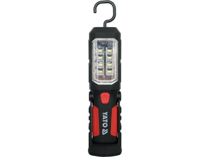 Светильник для мастерской 2-в-1 YATO YT-08513, 280 лм, 8+1 LED, 3xAA