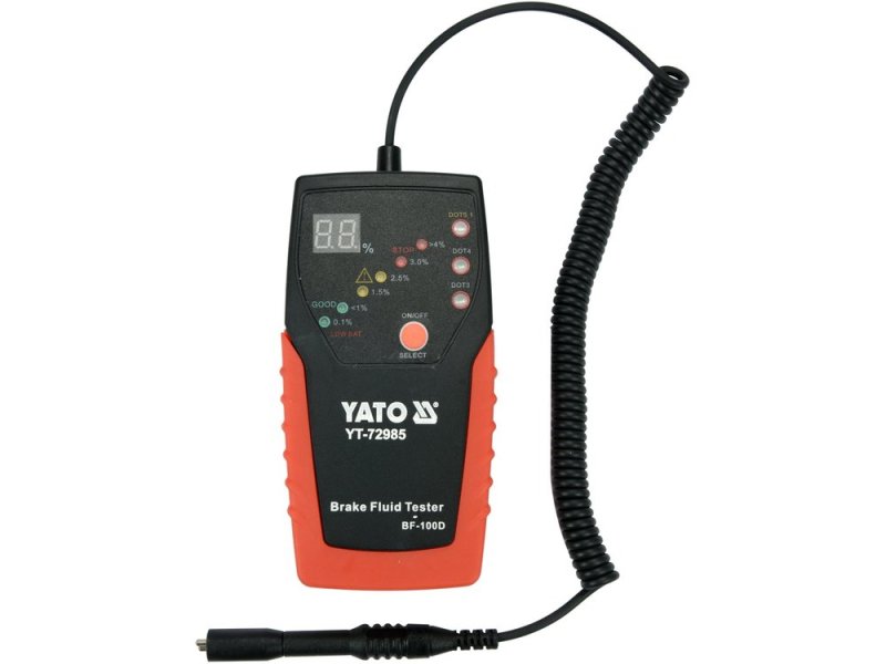 Тестер тормозной жидкости с ЖК-дисплеем YATO YT-72985, DOT 3/4/5,1