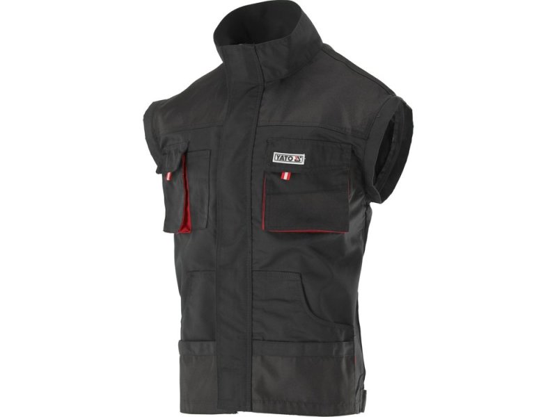Толстовка рабочая YATO YT-8020, размер S, черная с красным, 275 г/м²
