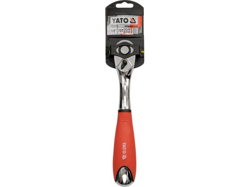 Трещотка изогнутая 1/2" YATO YT-0735, металл-резина