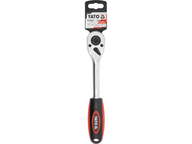 Трещотка прямая 1/2" YATO YT-03243, 63 Н·м, 90 зубьев