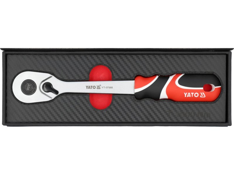 Трещотка прямая 1/2" YATO YT-07355, 90 зубьев, CrMo головка