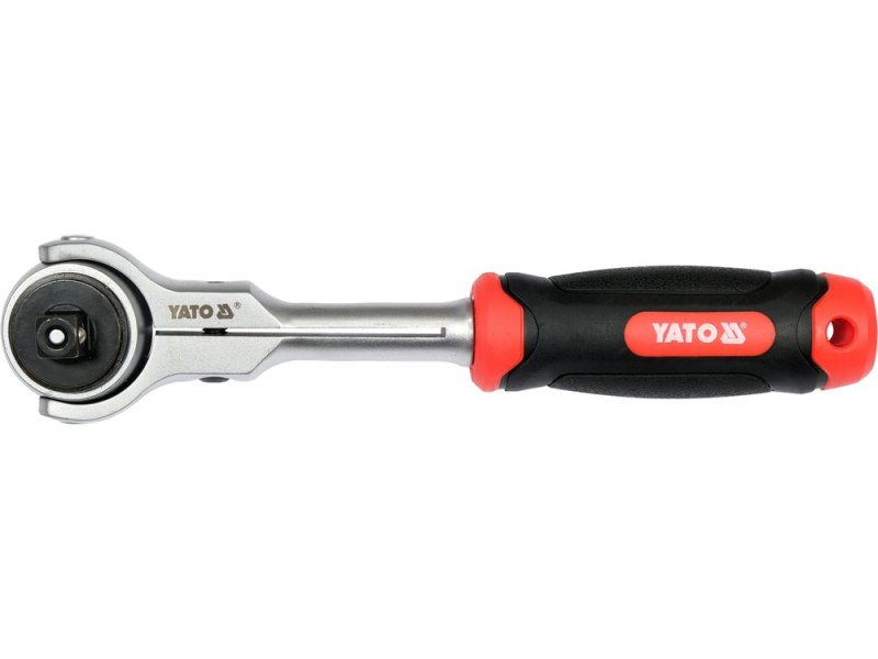 Трещотка с поворотной головкой 3/8" YATO YT-07201, 195 мм