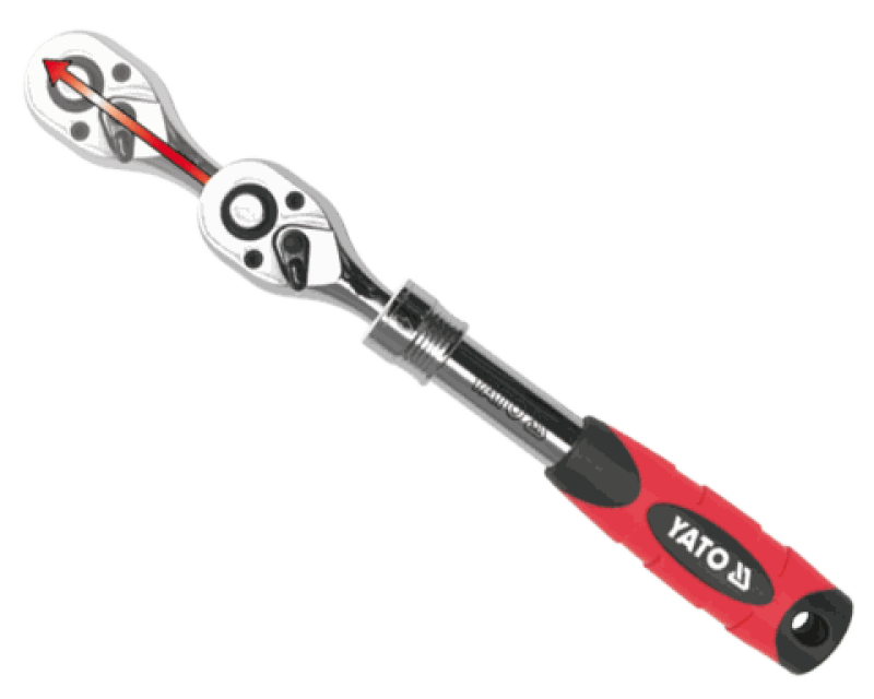 Тріскачка телескопічна 1/2" YATO YT-0299, 305-445 мм, 72 зуби
