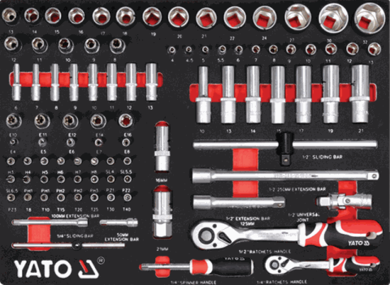Тумба инструментальная YATO YT-55308, 7 ящиков, 977х725х480 мм