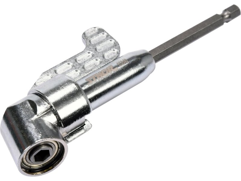 Угловой адаптер для шуруповерта STHOR 65840, 130 мм, 1/4", реверс