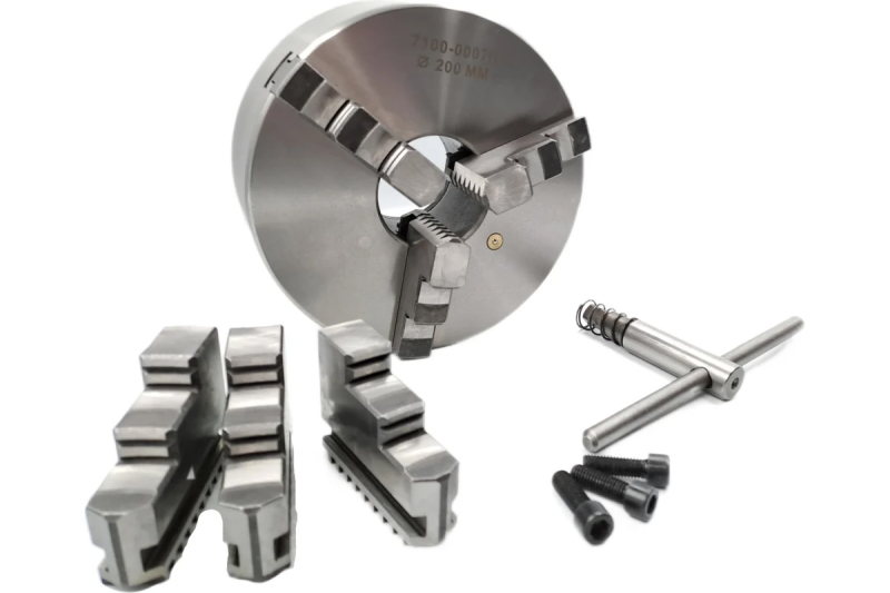 Патрон токарный ф200 3-х кул. 7100-0007П (К11-200, полная комплектация) PREMIO